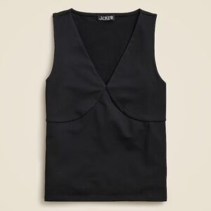 J. Crew | Stretch cotton-blend V-neck top